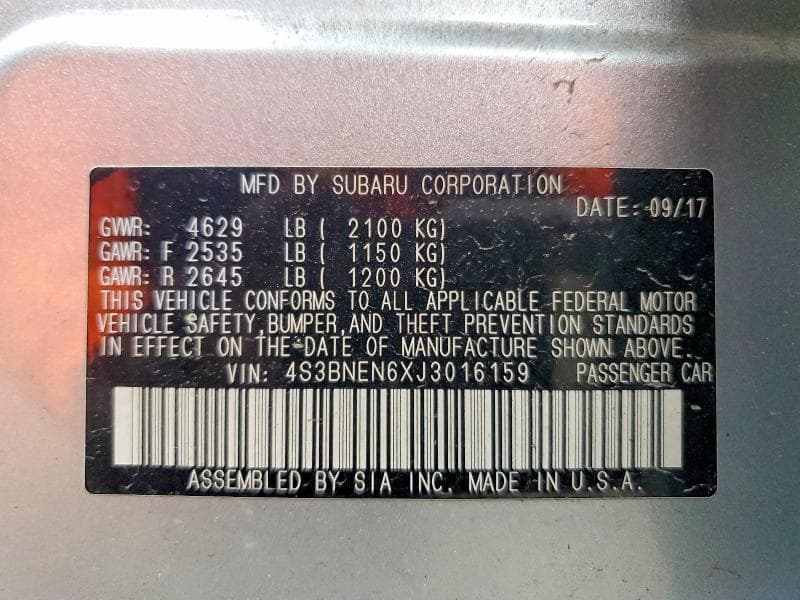 2018 SUBARU LEGACY 3.6R LIMITED 3.6R LIMITED 13