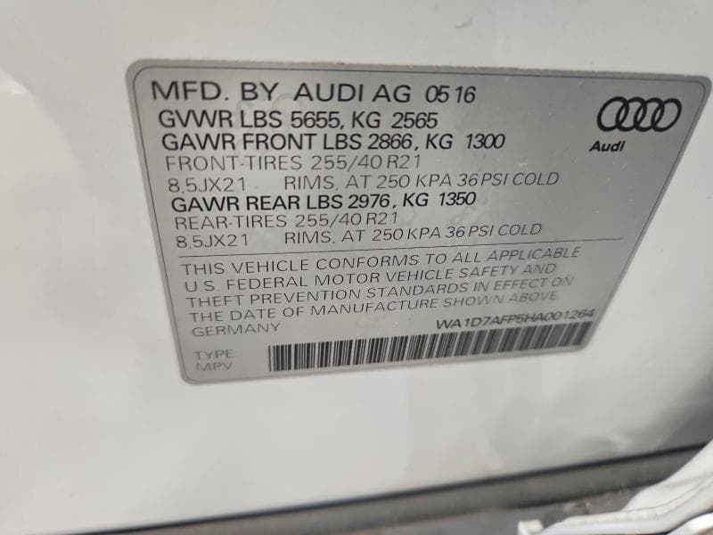 2017 AUDI Q5 PREMIUM PLUS S-LINE 13