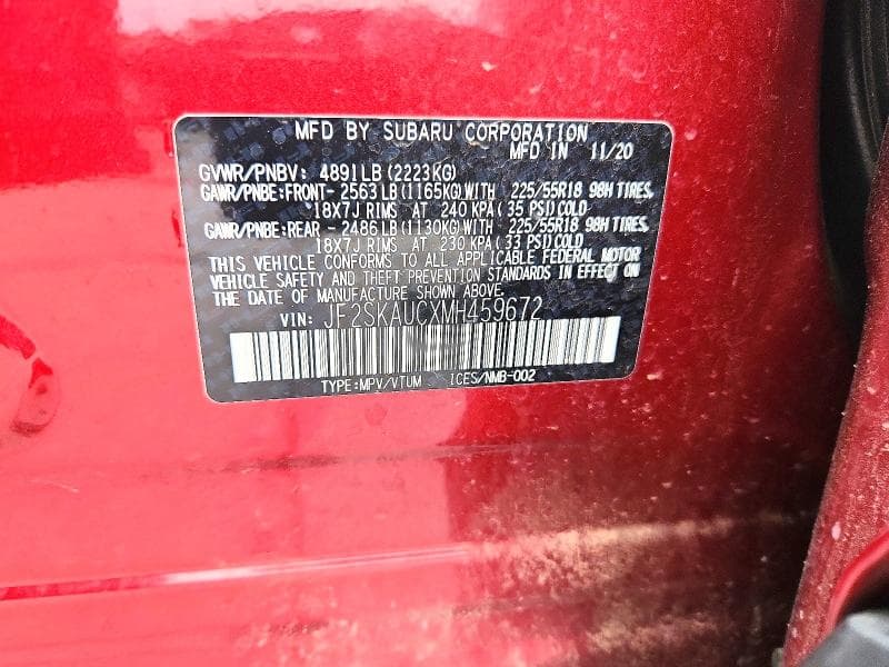 2021 SUBARU FORESTER LIMITED 14