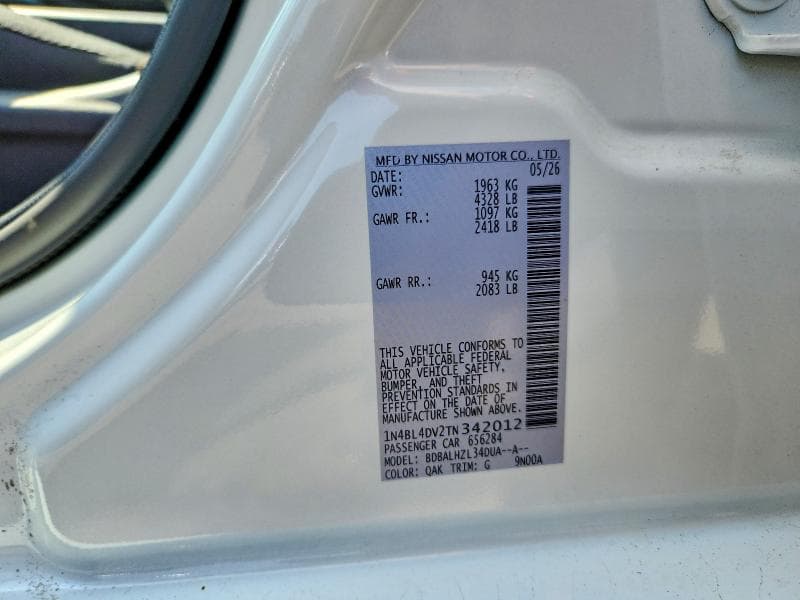 2026 NISSAN ALTIMA SV 12