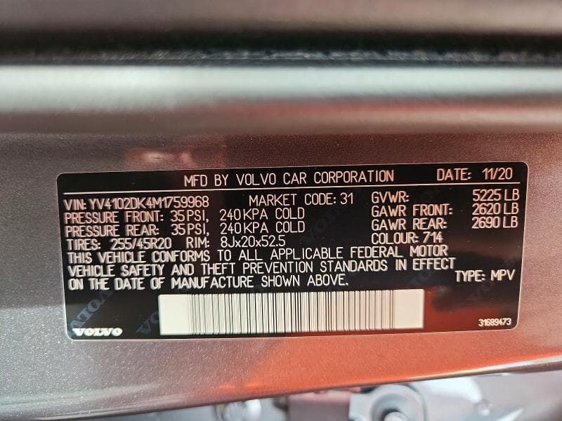2021 VOLVO XC60 T5 MOMENTUM 13