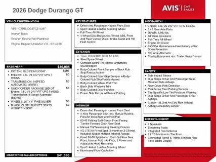 2026 DODGE DURANGO GT 13