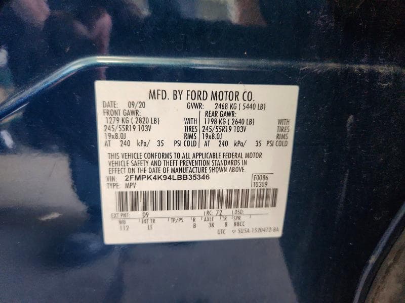 2020 FORD EDGE TITANIUM 12