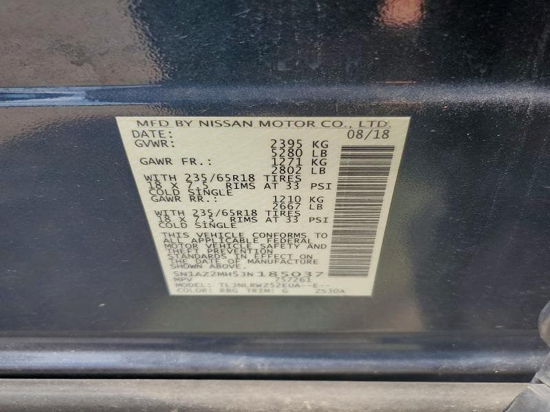 2018 NISSAN MURANO SL 13