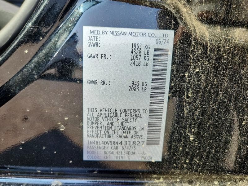 2024 NISSAN ALTIMA SV 12