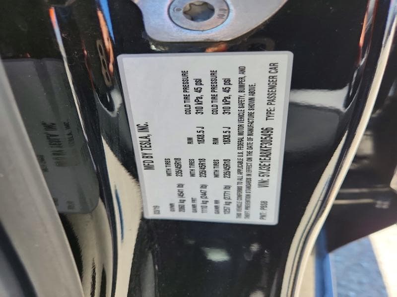 2019 TESLA MODEL 3 12
