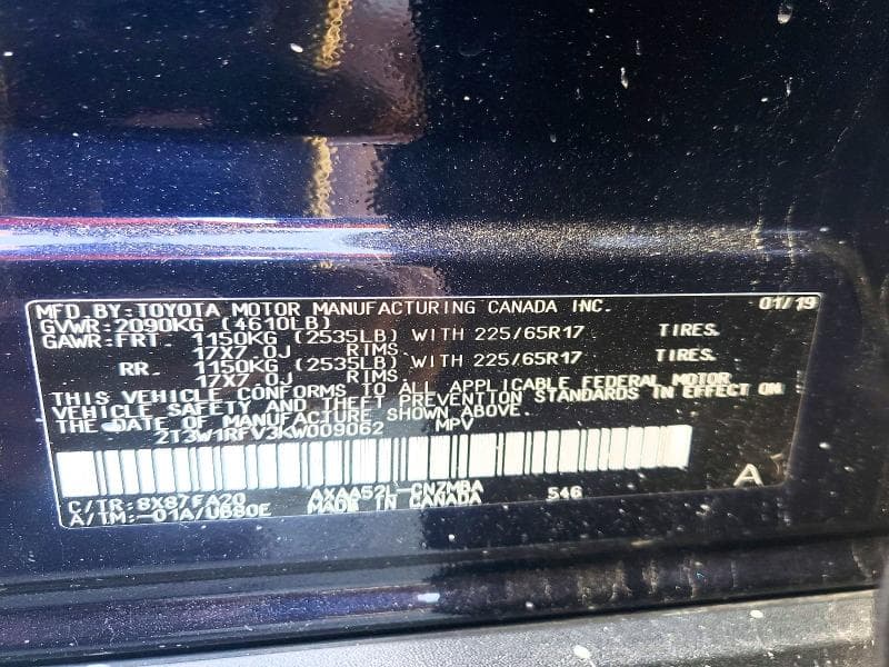 2019 TOYOTA RAV4 XLE 13
