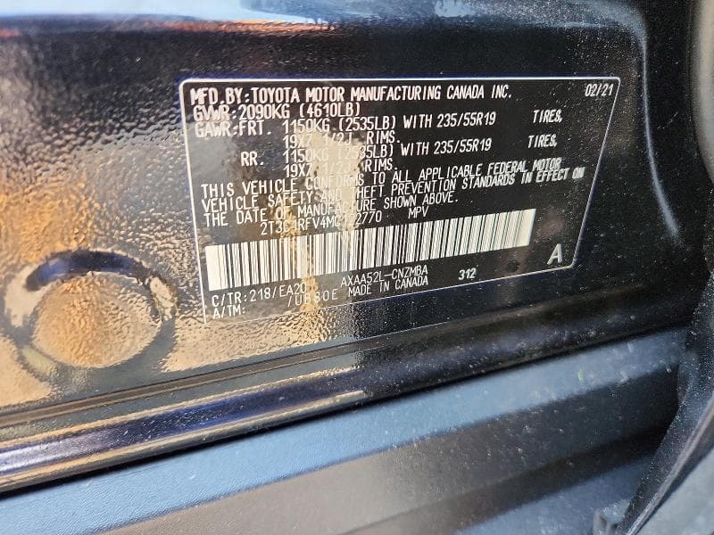 2021 TOYOTA RAV4 XLE PREMIUM XLE PREMIUM 13