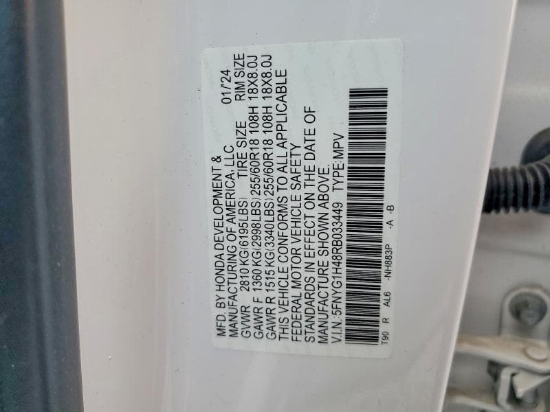2024 HONDA PILOT EXL 14
