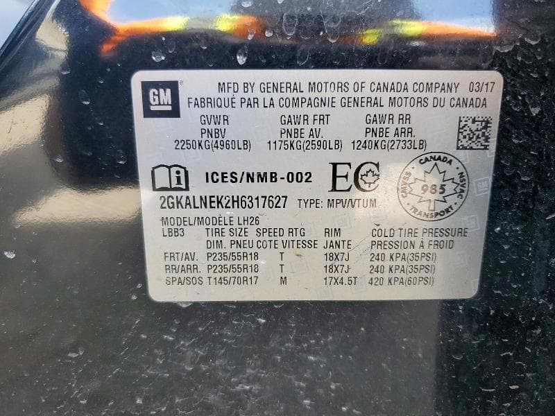 2017 GMC TERRAIN SLE 12
