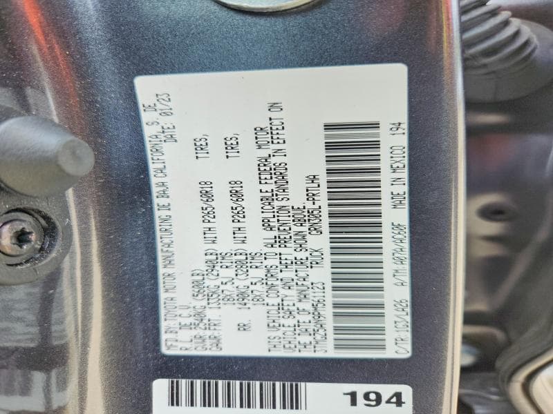 2023 TOYOTA TACOMA LIMITED 12