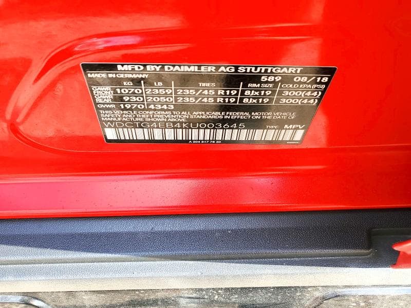 2019 MERCEDES-BENZ GLA 250 12