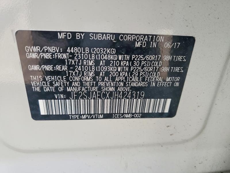 2018 SUBARU FORESTER 2.5I PREMIUM 13