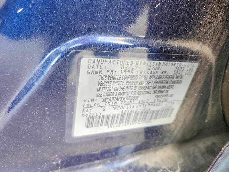 2017 NISSAN SENTRA S 12