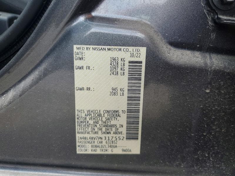 2023 NISSAN ALTIMA 2.5 S 12