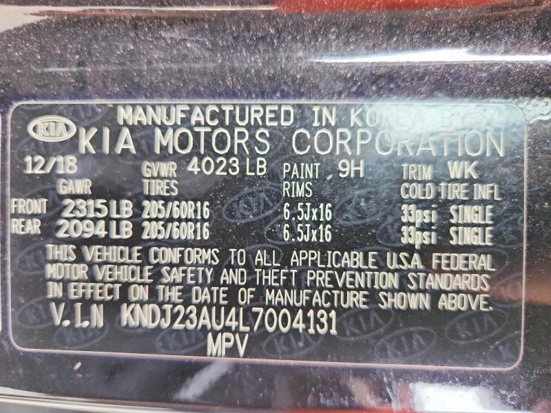 2020 KIA SOUL LX 12