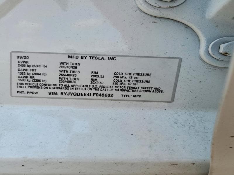2020 TESLA MODEL Y 13