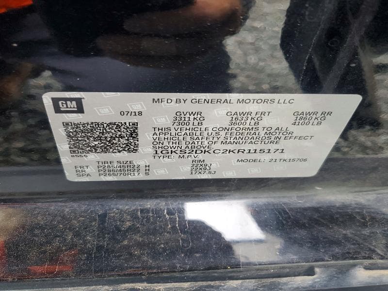 2019 GMC YUKON SLT 13