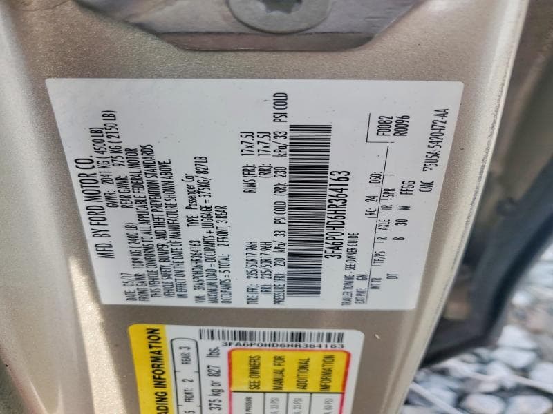 2017 FORD FUSION SE SE 12