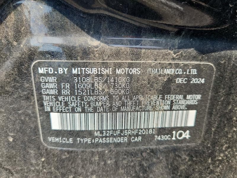 2024 MITSUBISHI MIRAGE G4 ES 12