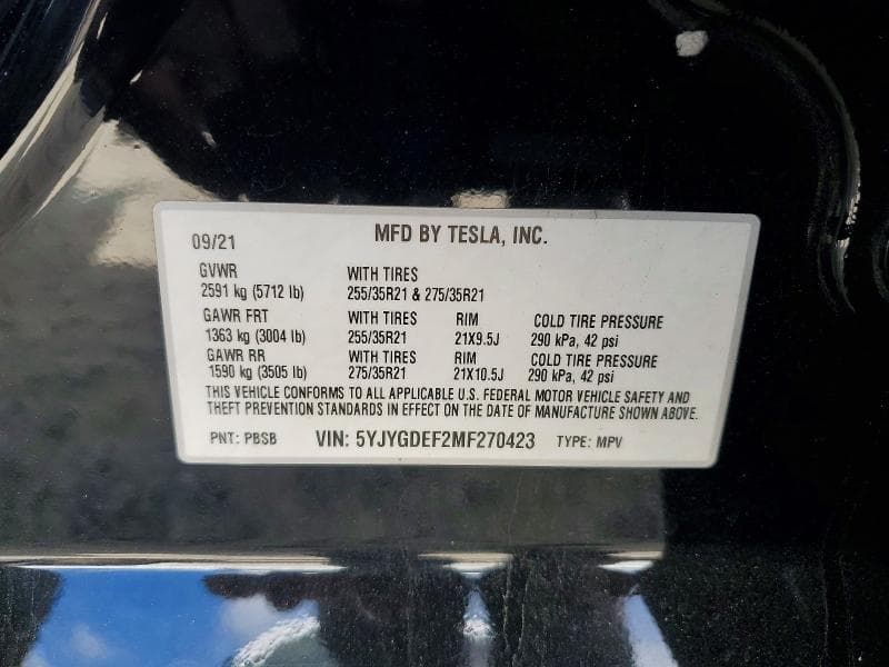 2021 TESLA MODEL Y 13