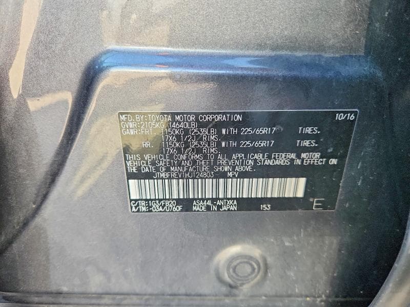 2017 TOYOTA RAV4 LE 13
