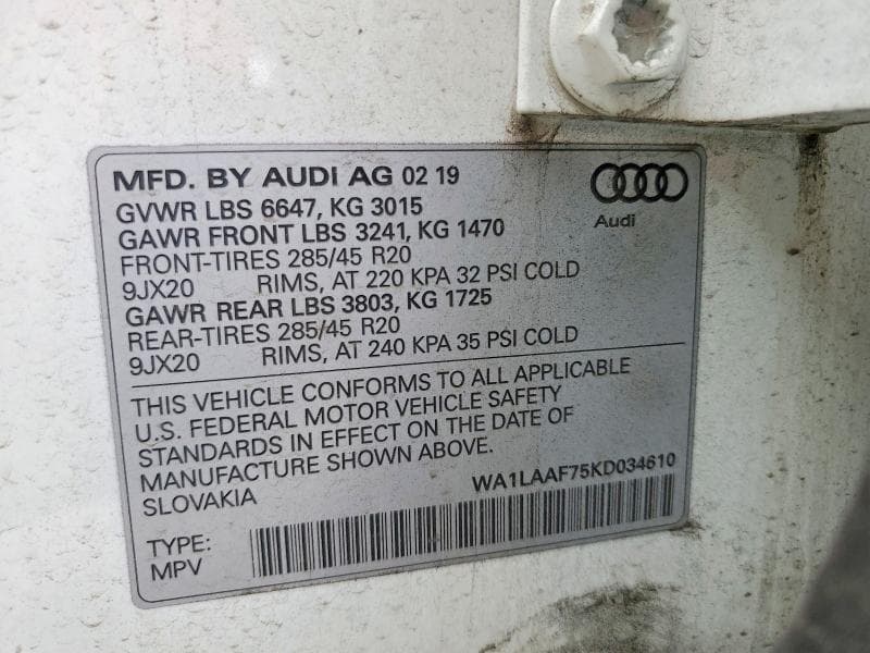 2019 AUDI Q7 PREMIUM PLUS 13