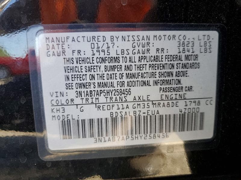 2017 NISSAN SENTRA S 13