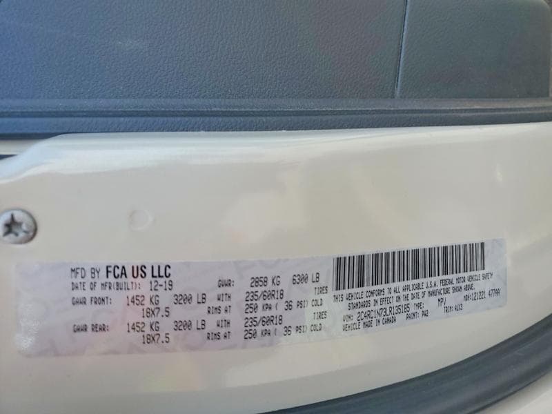 2020 CHRYSLER PACIFICA HYBRID LIMITED 13