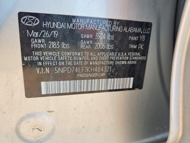 2019 HYUNDAI ELANTRA SE 12