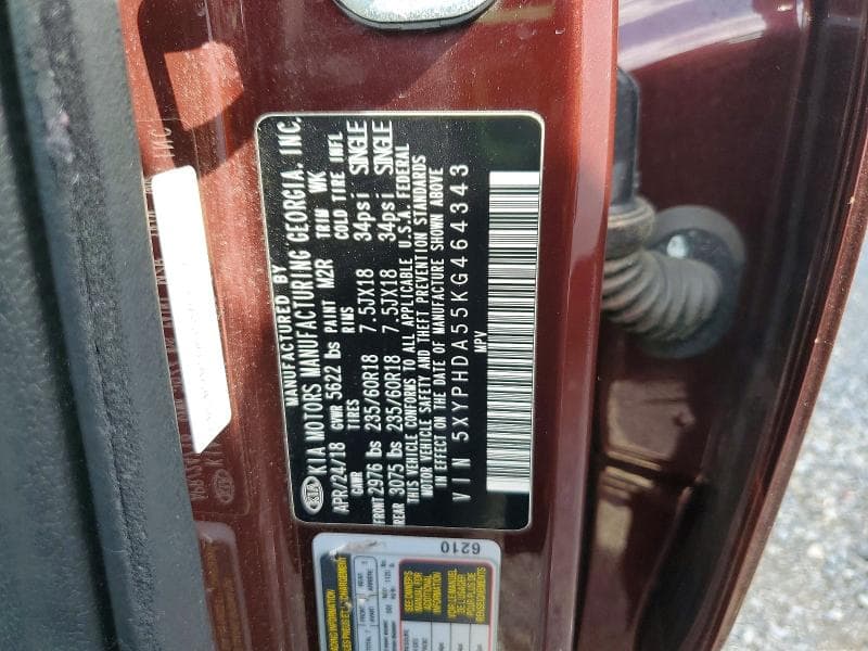 2019 KIA SORENTO EX V6 13
