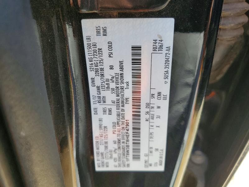 2017 FORD F350 SUPER DUTY 13