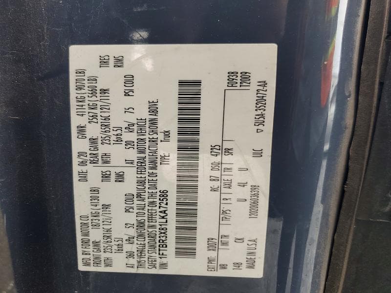 2020 FORD TRANSIT 250 DELIVERY VAN 13