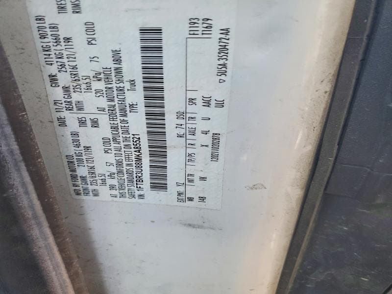 2021 FORD TRANSIT 250 DELIVERY VAN 13