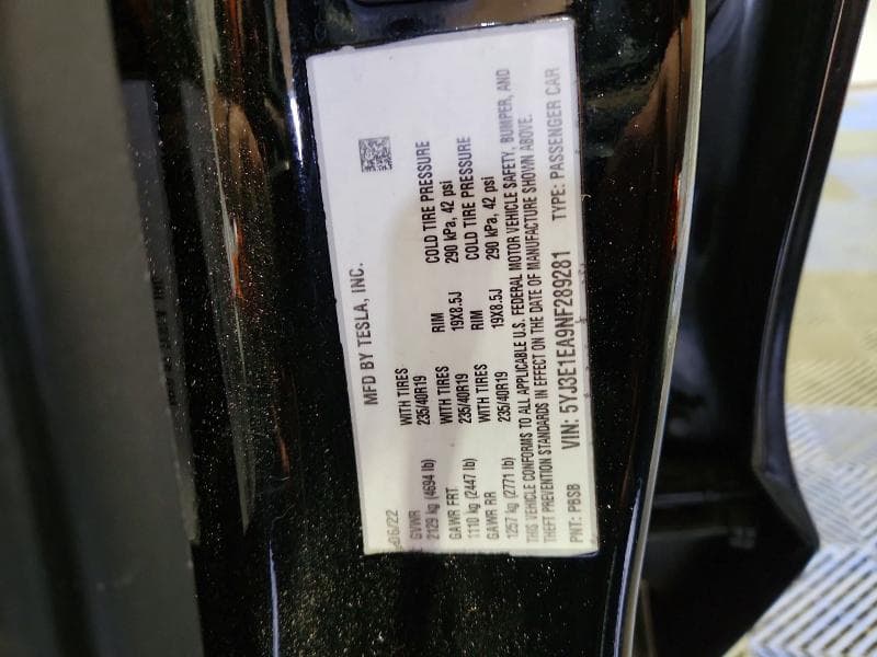 2022 TESLA MODEL 3 12