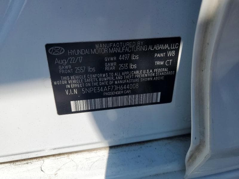2018 HYUNDAI SONATA SEL 12