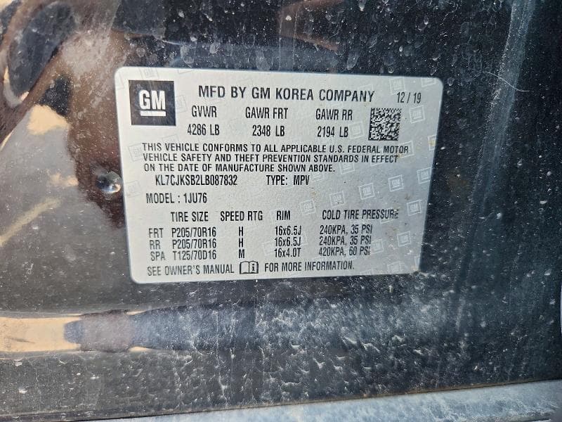 2020 CHEVROLET TRAX LS LS 12