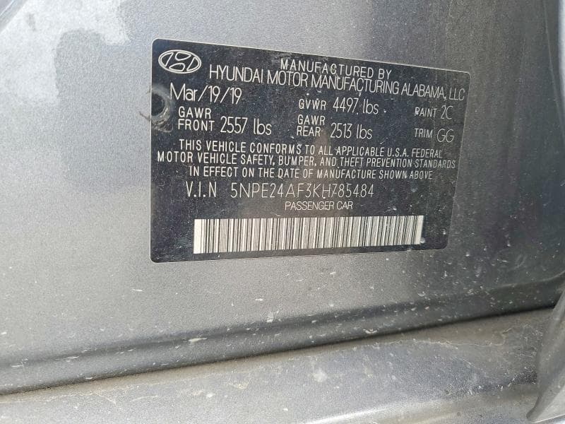 2019 HYUNDAI SONATA SE 12