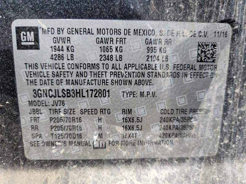 2017 CHEVROLET TRAX 1LT 12