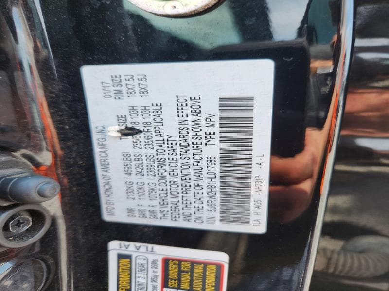 2017 HONDA CR-V EXL 13