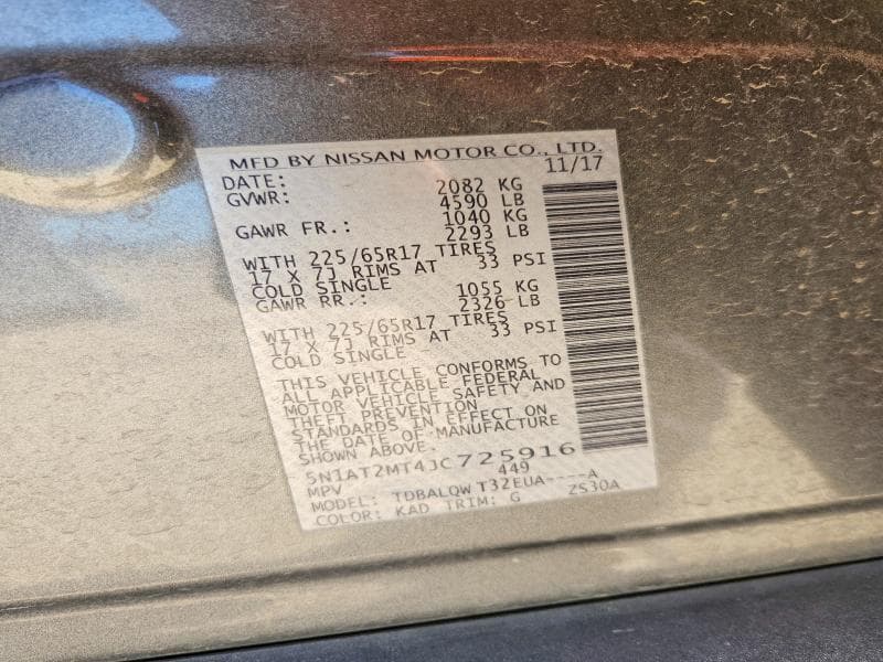 2018 NISSAN ROGUE SV 13