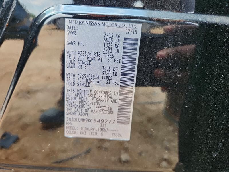 2019 INFINITI QX60 PURE 14