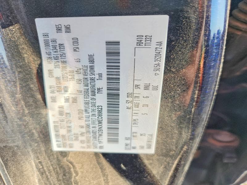 2021 FORD F250 SUPER DUTY 12
