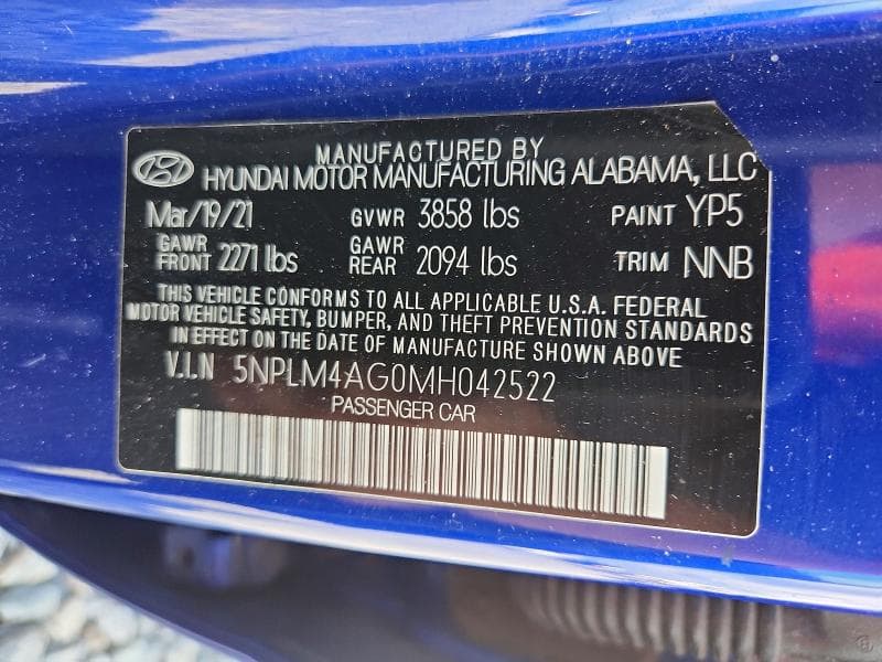 2021 HYUNDAI ELANTRA SEL 12