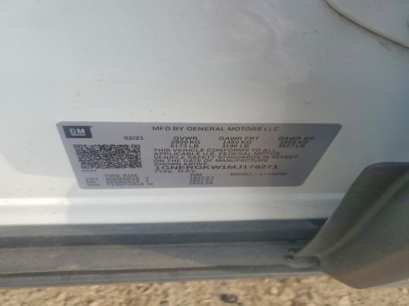 2021 CHEVROLET TRAVERSE LT 13