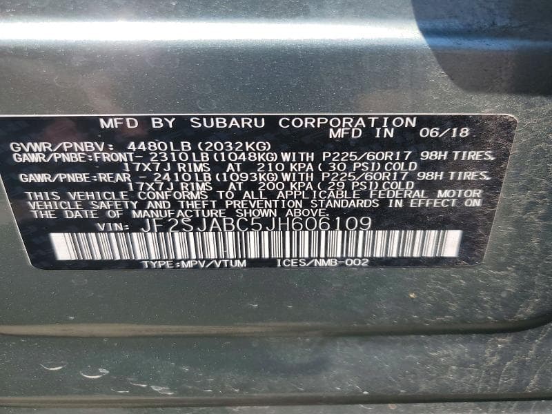 2018 SUBARU FORESTER 2.5I 13