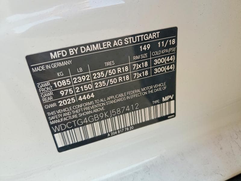 2019 MERCEDES-BENZ GLA 250 4MATIC 14