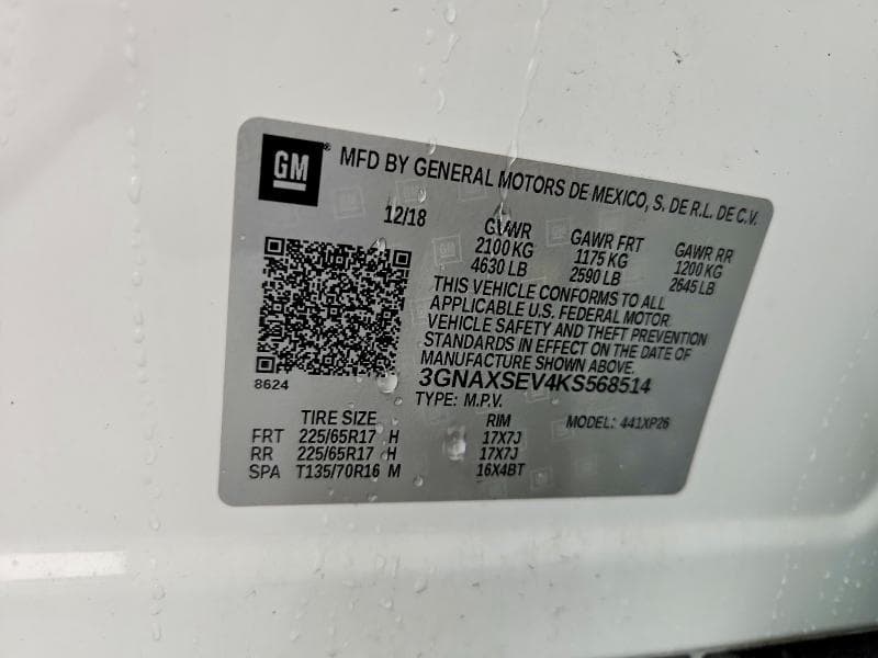2019 CHEVROLET EQUINOX LS 13