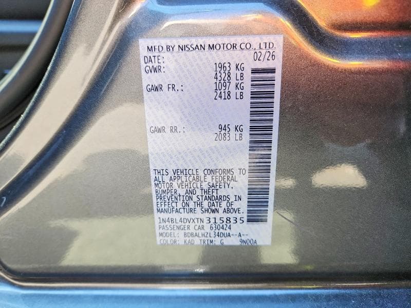 2026 NISSAN ALTIMA SV 12