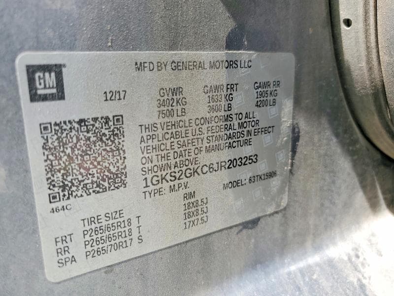 2018 GMC YUKON XL K1500 SLT 13